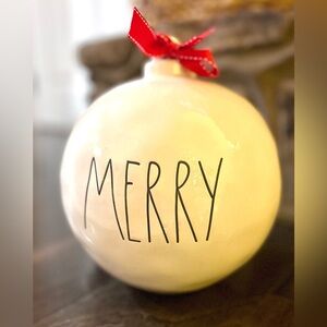 RAE DUNN Large Merry Ornament Tabletop Decoration
